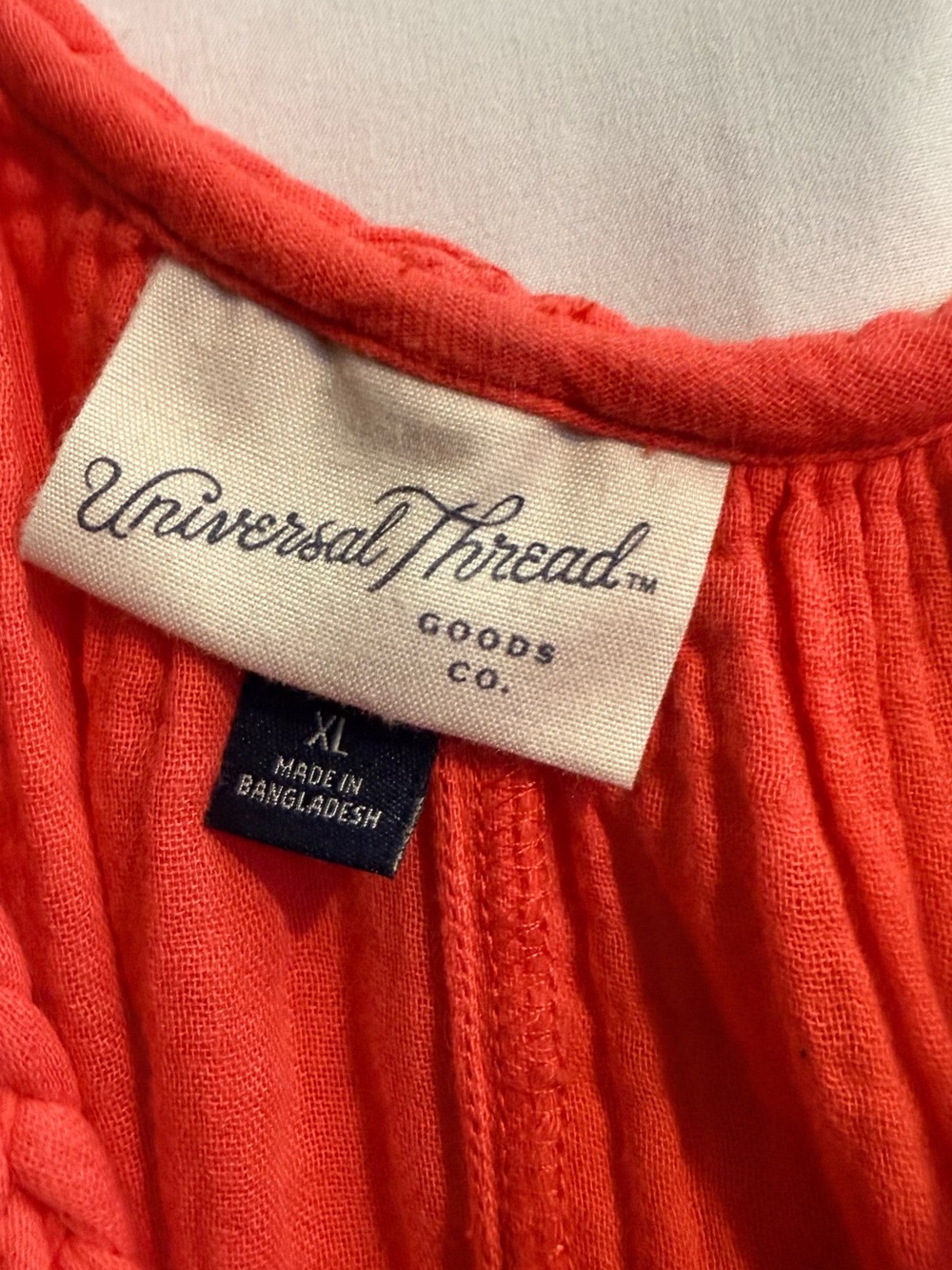 Universal Thread Braided-Strap Gauze Tank Top - Coral - Picture 3 of 4